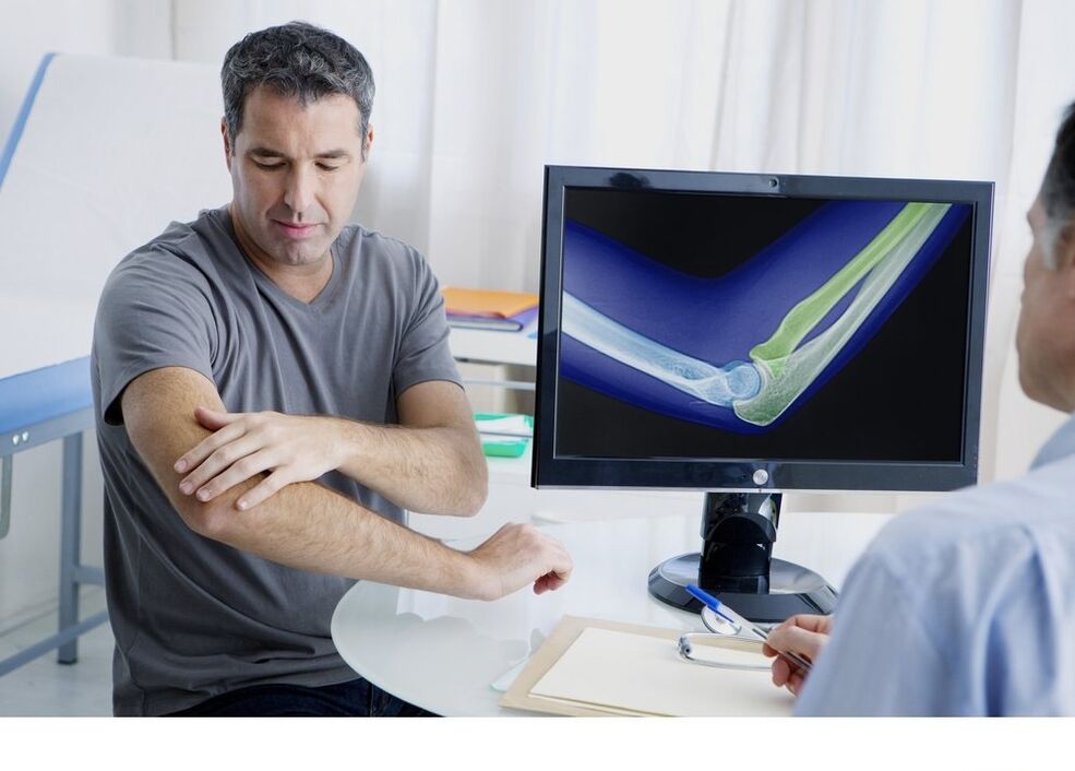 Artrosis de la articulación del codo en la imagen X -Ray